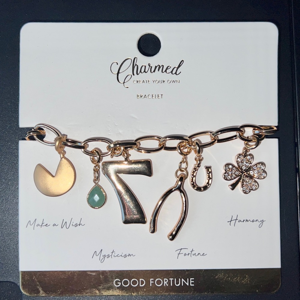 Lovisa Adjustable Lucky Charm Bracelet - Gold Tone Fashion Jewelry